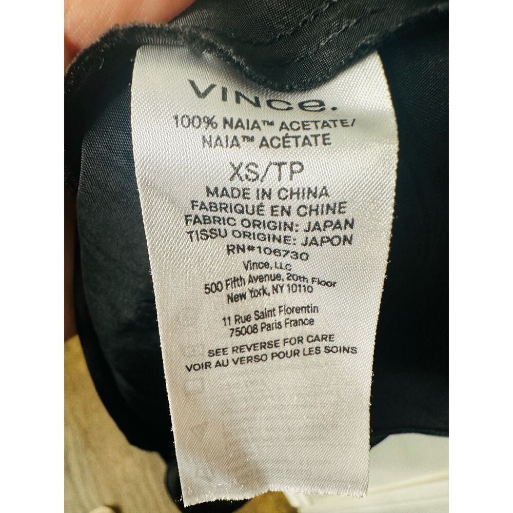 VINCE Black Satin V-Neck Maxi Slip Dress Size Extra Small - Picture 10 of 10